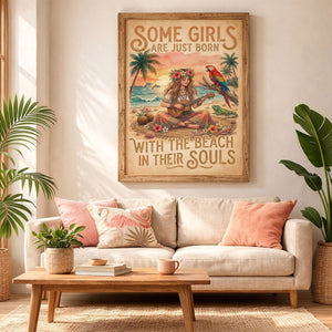Beach Soul Music Poster – Tropical Ukulele Sunset Wall Art - FlamingoAholic