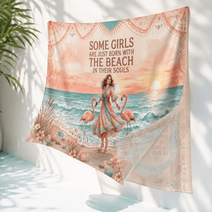Beach Soul Sarong for Women, Flamingo Beach Cover Up, Coastal Ocean Wrap, Lightweight Chiffon Beachwear, Beach Lover Gift - FlamingoAholic
