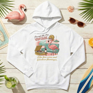 Fabulous Retro Flamingo Vintage T-Shirt - Funny Grandma Wine & Age Gift - FlamingoAholic