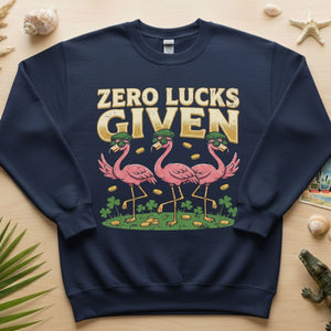 Leprechaun Flamingo Zero Lucks Given St. Patrick's Day T-Shirt - Funny Irish Beer Party Tee for Her - FlamingoAholic