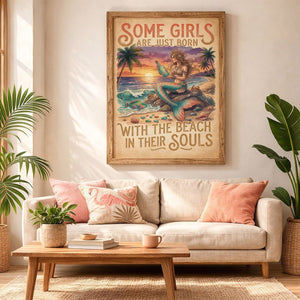 Mermaid Beach Soul Poster – Tropical Sunset Ocean Wall Art - FlamingoAholic