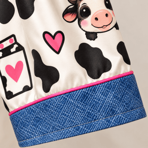 Personalized Dairy Cow Satin Pajama Set for Women - FlamingoAholic