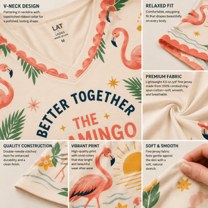 Personalized Flamingo V-Neck Dress | Better Together Beach Summer Dress for Women - FlamingoAholic