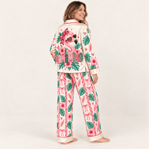 Personalized Mamamingo Flamingo Pajama Set for Women - FlamingoAholic