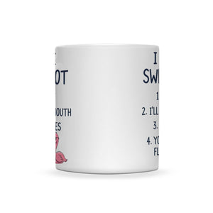 Sarcastic Swear Flamingo Saying Coffee Mug - Funny Adult Humor Gift for Women - FlamingoAholic
