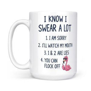 Sarcastic Swear Flamingo Saying Coffee Mug - Funny Adult Humor Gift for Women - FlamingoAholic