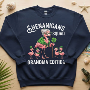 Shenanigans Squad Grandma Edition St. Patrick's Day Flamingo Shirt - Funny Irish Family Group Tee - FlamingoAholic