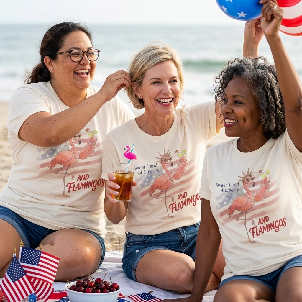 250 Years Red White & Flocking Fabulous - Patriotic Flamingo Shirt - FlamingoAholic