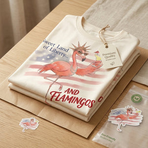 250 Years Red White & Flocking Fabulous - Patriotic Flamingo Shirt - FlamingoAholic