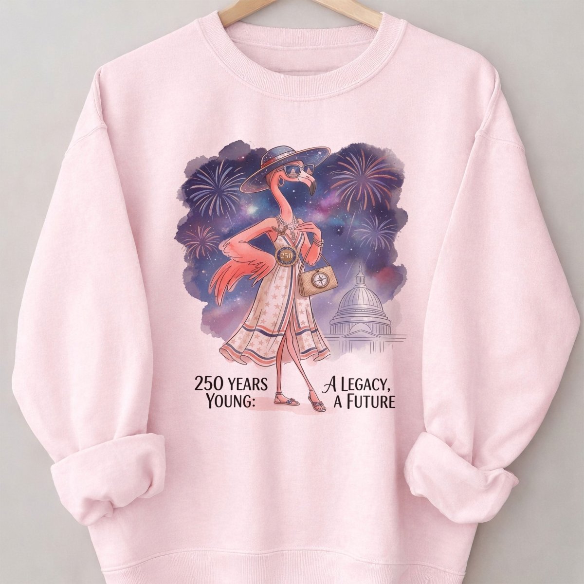 250 Years Young A Legacy A Future Flamingo July 4th Shirt - FlamingoAholic