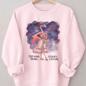 250 Years Young A Legacy A Future Flamingo July 4th Shirt - FlamingoAholic
