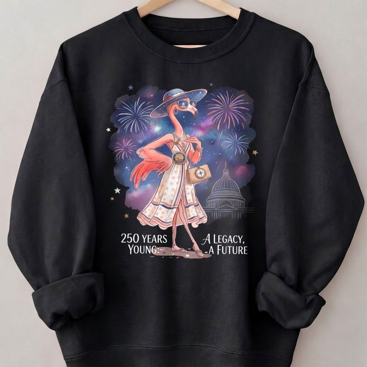 250 Years Young A Legacy A Future Flamingo July 4th Shirt - FlamingoAholic