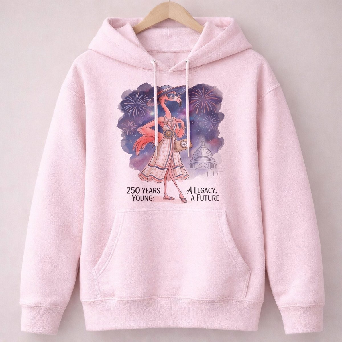 250 Years Young A Legacy A Future Flamingo July 4th Shirt - FlamingoAholic