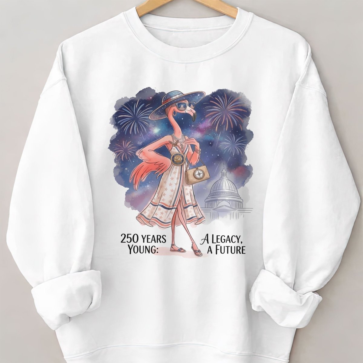250 Years Young A Legacy A Future Flamingo July 4th Shirt - FlamingoAholic