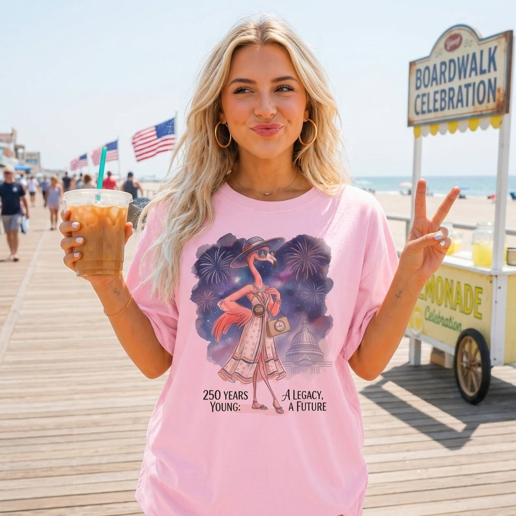 250 Years Young A Legacy A Future Flamingo July 4th Shirt - FlamingoAholic