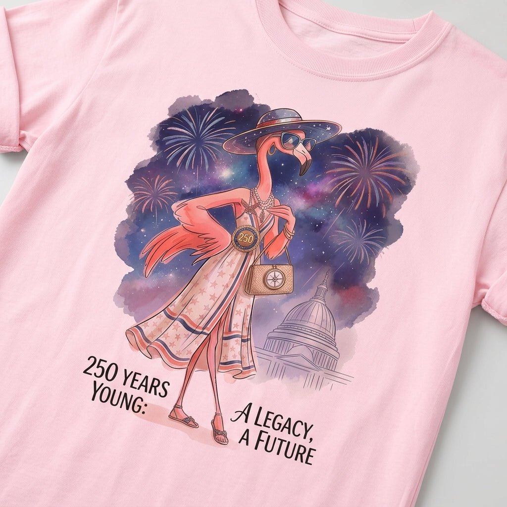 250 Years Young A Legacy A Future Flamingo July 4th Shirt - FlamingoAholic