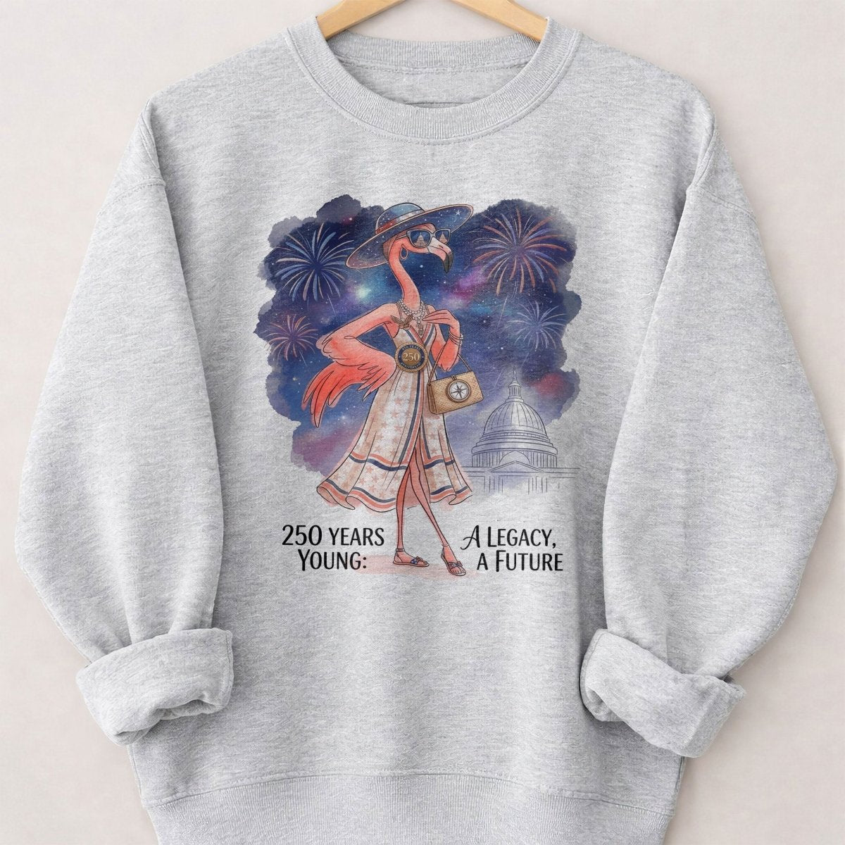 250 Years Young A Legacy A Future Flamingo July 4th Shirt - FlamingoAholic