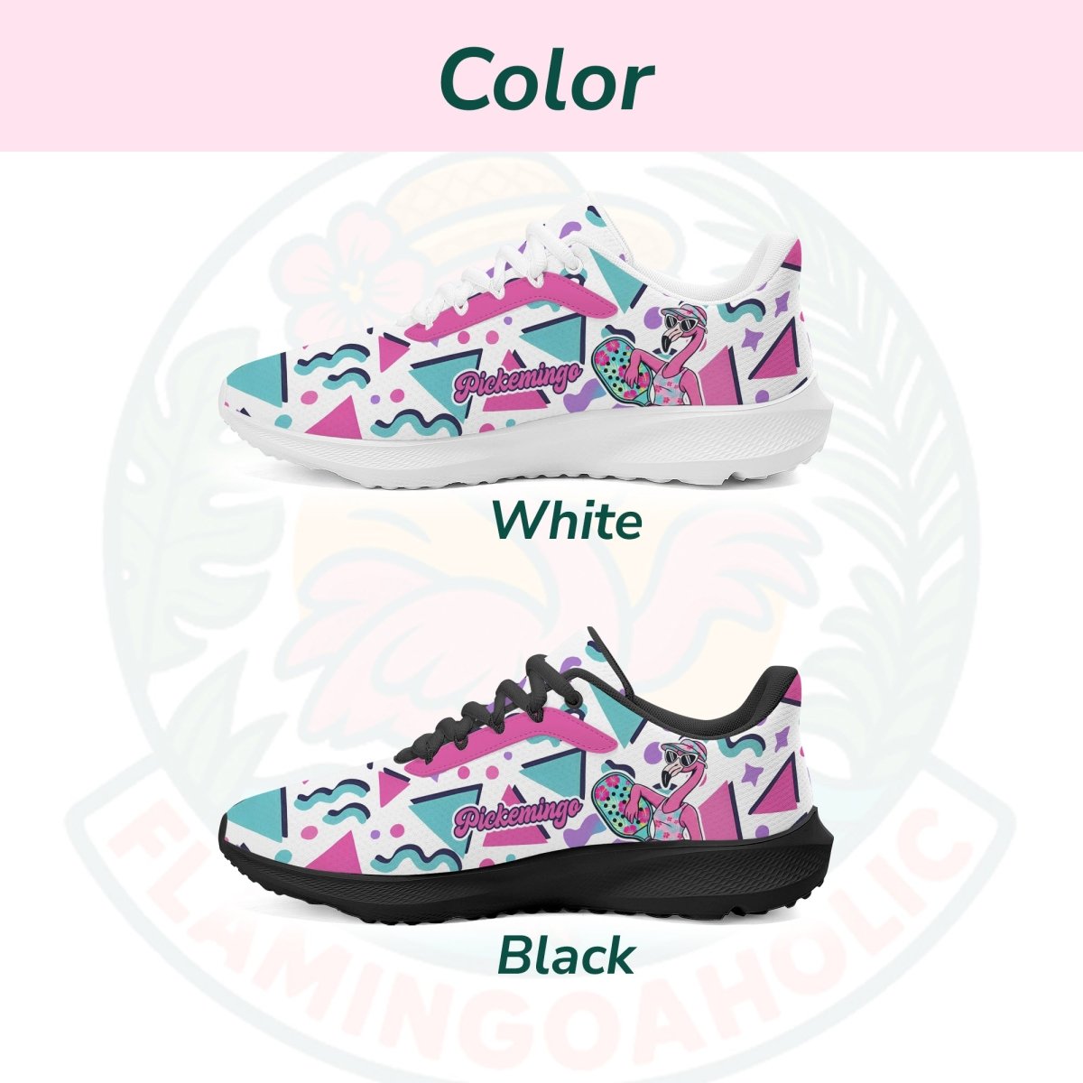 90s Retro Pickemingo Cloud Sneakers - Ultra - Comfort Shoes for Flamingo & Pickleball Fans - FlamingoAholic