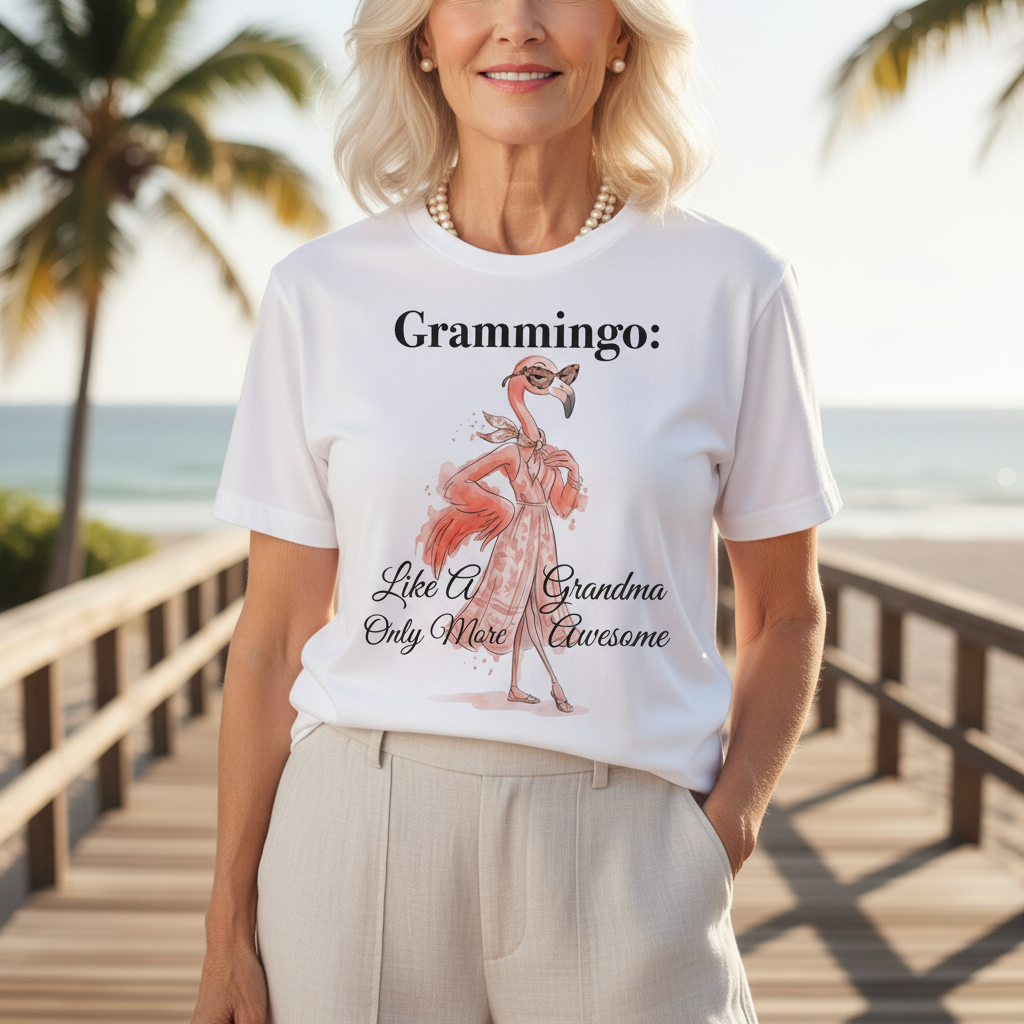 Personalized Grammingo: Like A Grandma Only More Awesome Flamingo Shirt