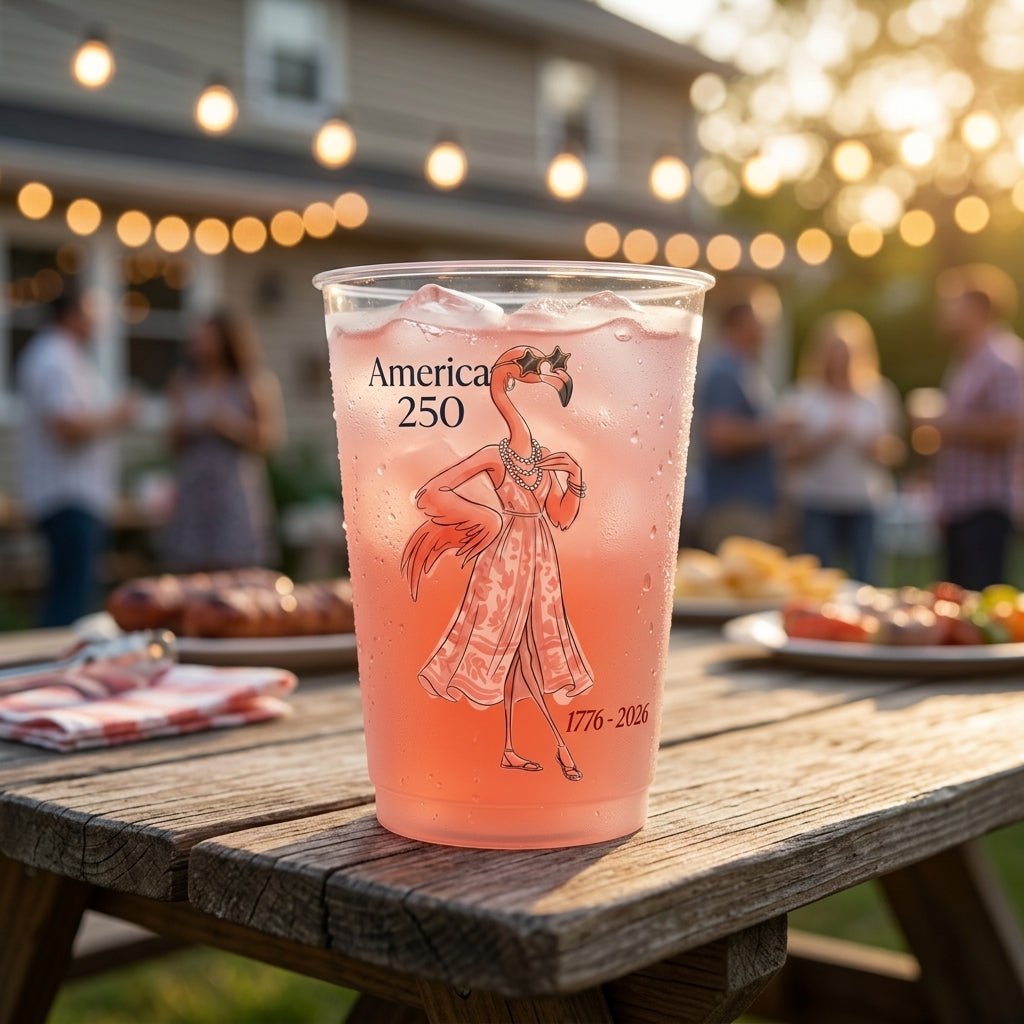 Personalized Annual BBQ Flamingo Lovers Summer Party Frosted Cups