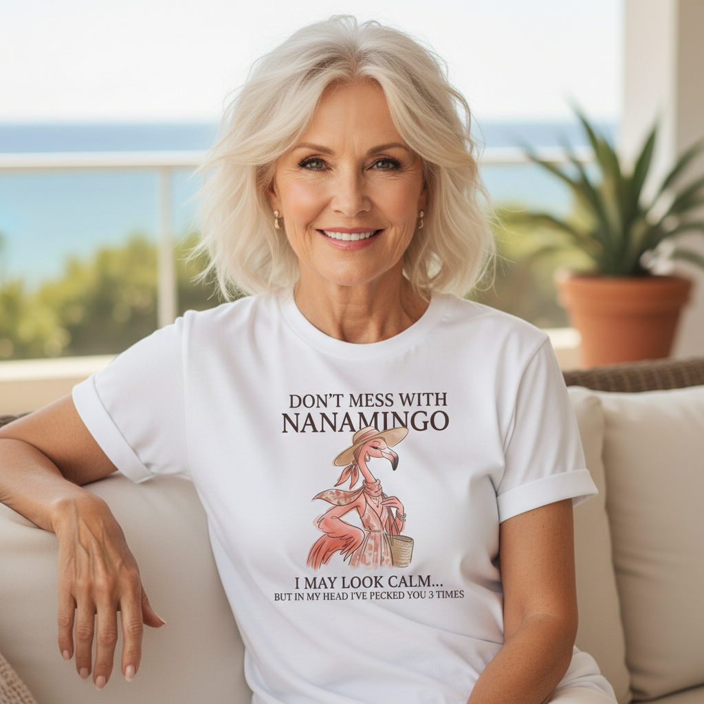 Personalized Don't Mess With Nanamingo - Custom Sarcastic Flamingo Shirt