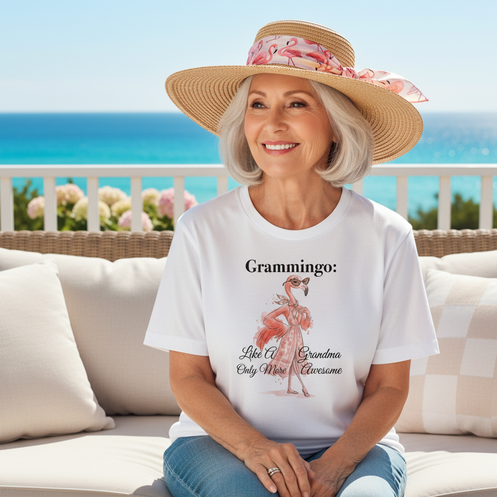 Personalized Grammingo: Like A Grandma Only More Awesome Flamingo Shirt