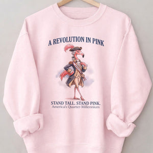 A Revolution In Pink Patriotic Flamingo America's 250 Years Shirt - FlamingoAholic
