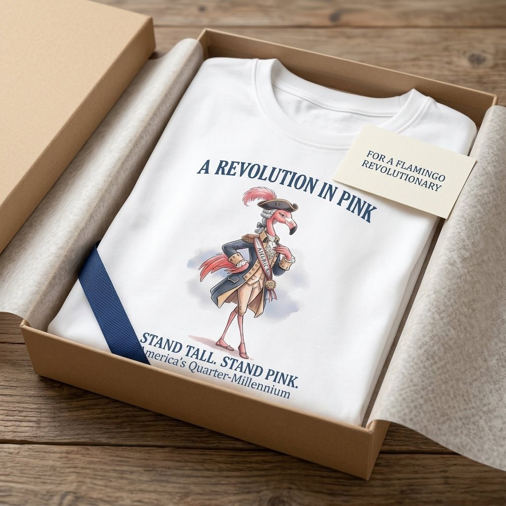A Revolution In Pink Patriotic Flamingo America's 250 Years Shirt - FlamingoAholic