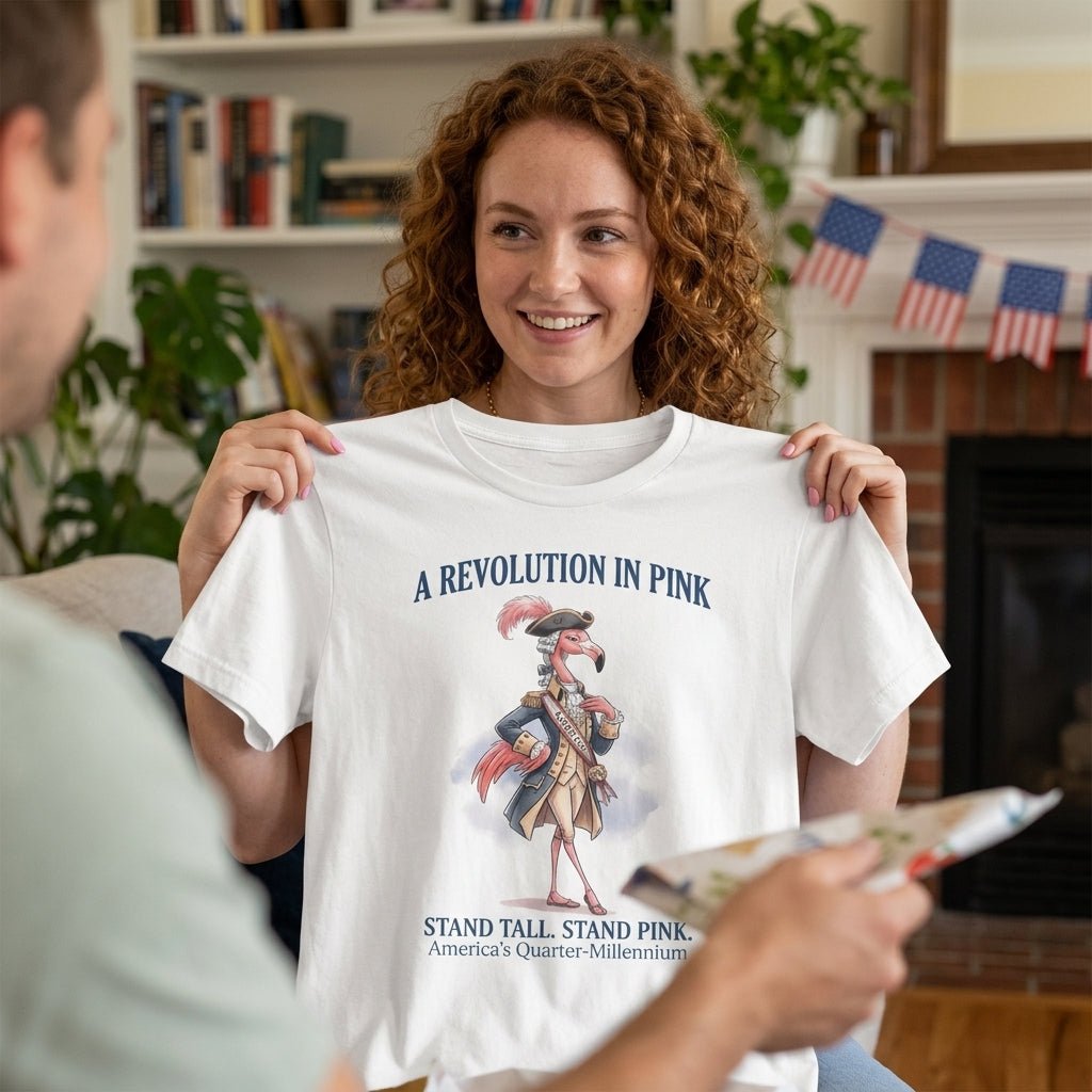 A Revolution In Pink Patriotic Flamingo America's 250 Years Shirt - FlamingoAholic