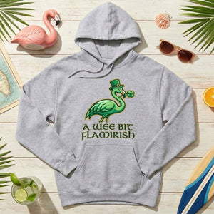 A Wee Bit Flamirish Green Flamingo St. Patrick's Day T-Shirt - Funny Irish Humor for Flamingo Fanatics - FlamingoAholic