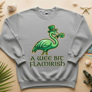 A Wee Bit Flamirish Green Flamingo St. Patrick's Day T-Shirt - Funny Irish Humor for Flamingo Fanatics - FlamingoAholic