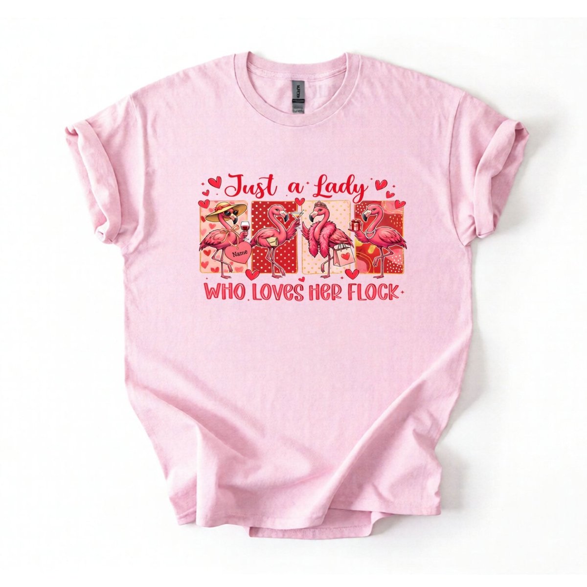 Adorable Personalized Flamingo Flock Shirt - Sisterhood Friendship Gift - FlamingoAholic