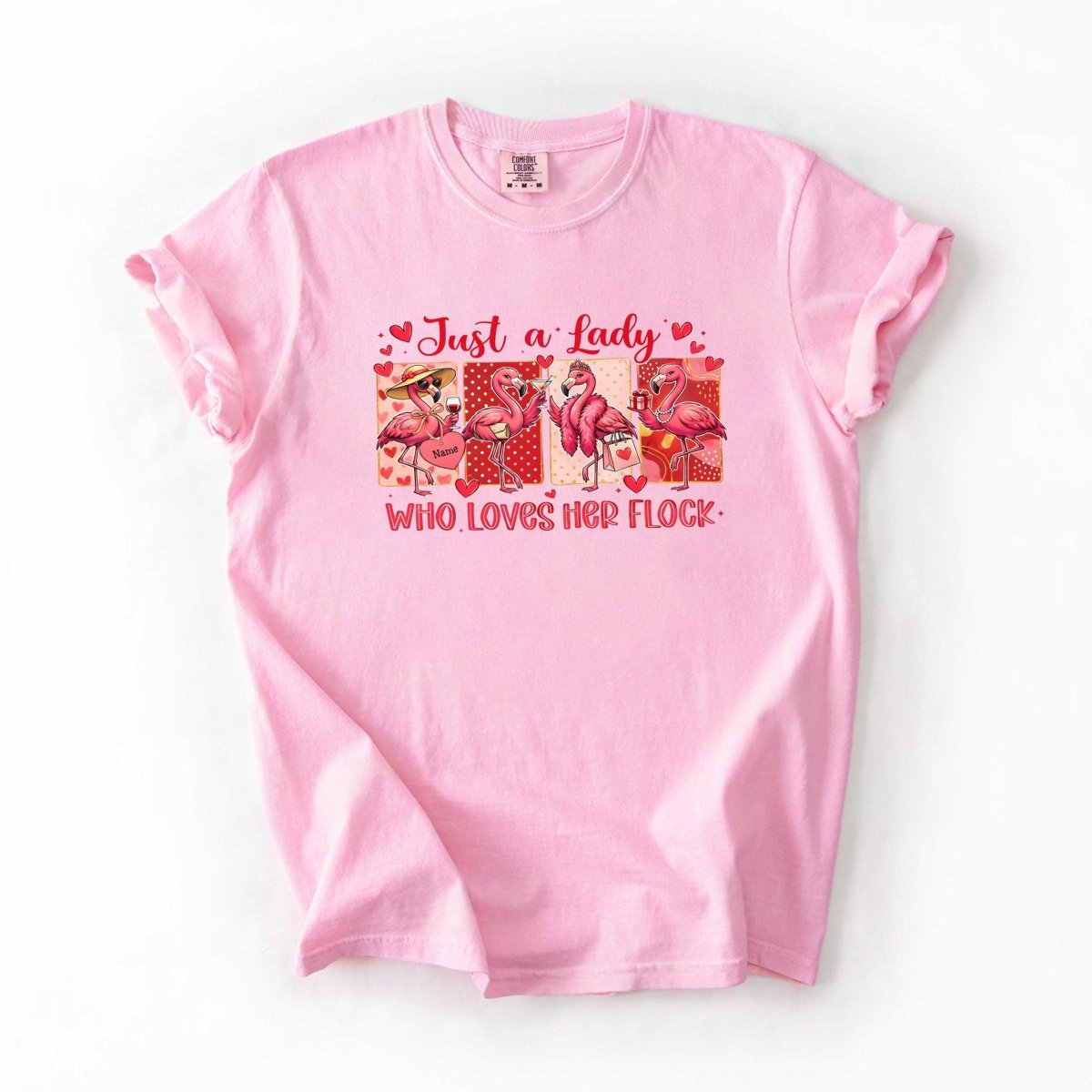 Adorable Personalized Flamingo Flock Shirt - Sisterhood Friendship Gift - FlamingoAholic