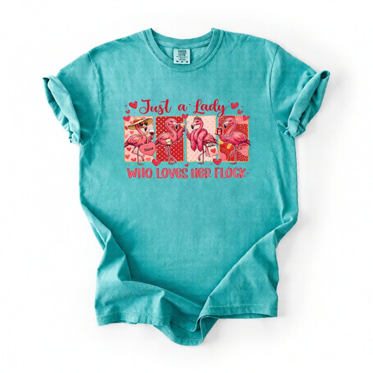 Adorable Personalized Flamingo Flock Shirt - Sisterhood Friendship Gift - FlamingoAholic