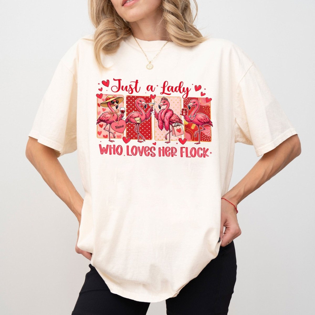 Adorable Personalized Flamingo Flock Shirt - Sisterhood Friendship Gift - FlamingoAholic
