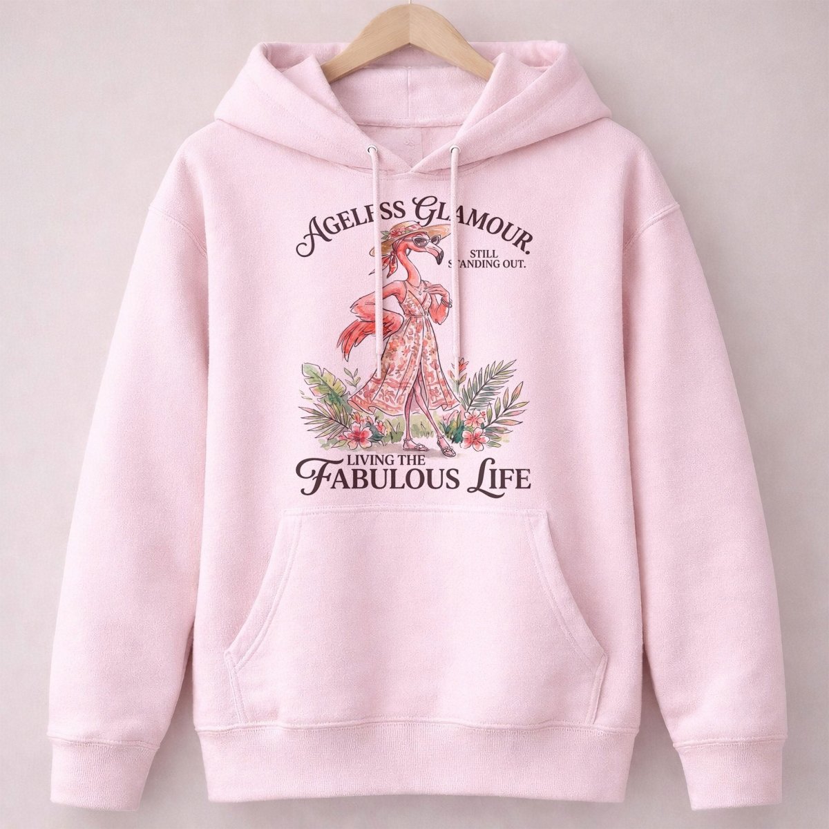 Ageless Glamour Still Standing Out Living The Fabulous Life Flamingo Shirt - FlamingoAholic