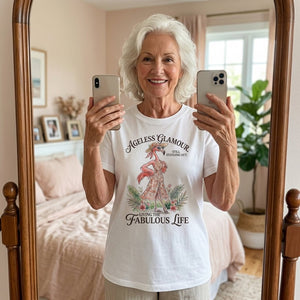 Ageless Glamour Still Standing Out Living The Fabulous Life Flamingo Shirt - FlamingoAholic