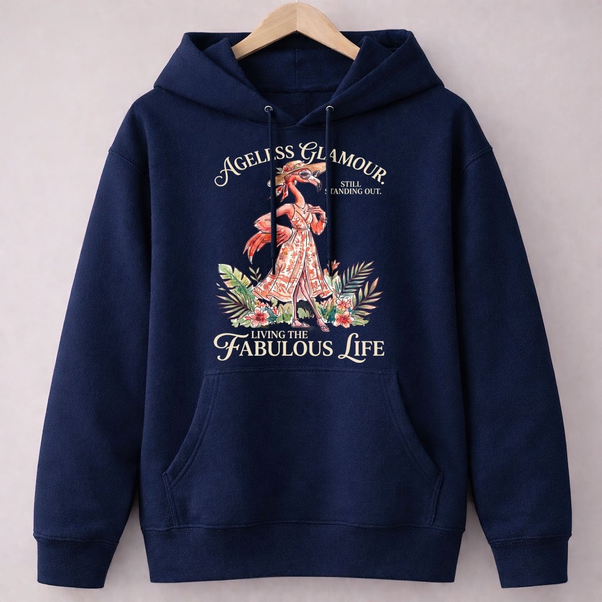 Ageless Glamour Still Standing Out Living The Fabulous Life Flamingo Shirt - FlamingoAholic