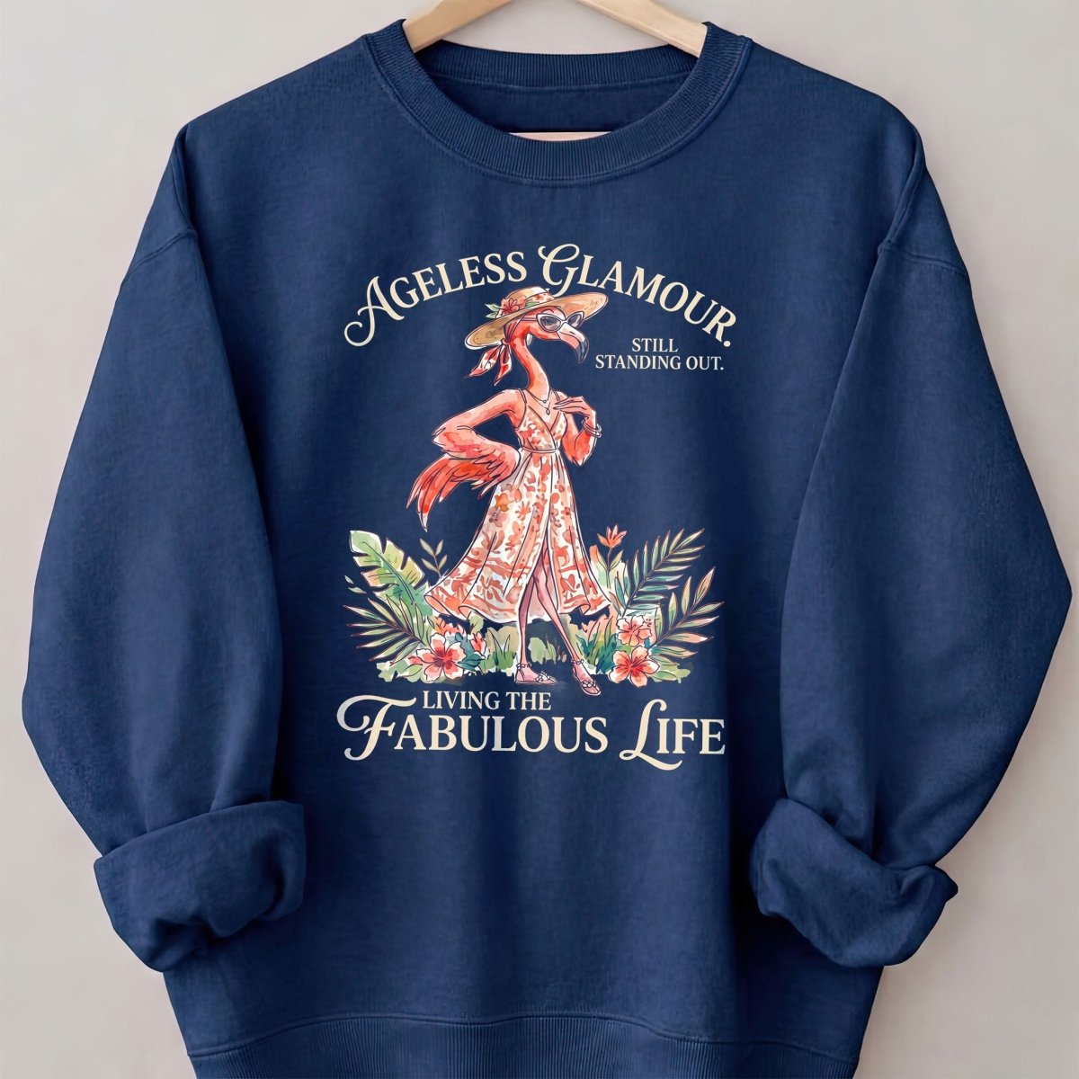 Ageless Glamour Still Standing Out Living The Fabulous Life Flamingo Shirt - FlamingoAholic
