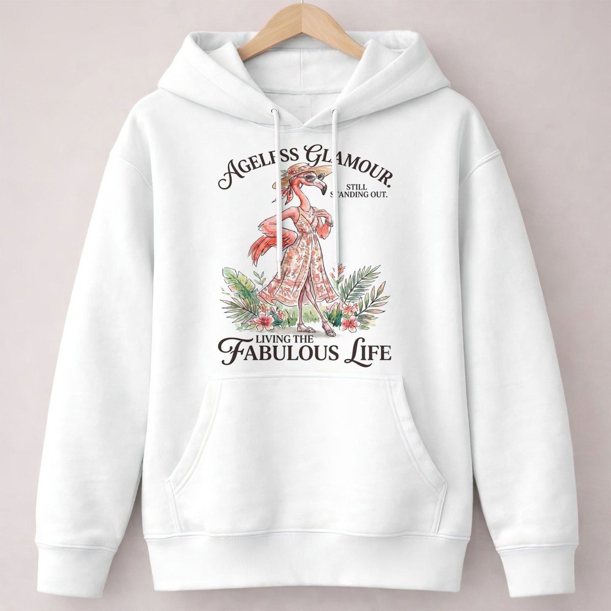 Ageless Glamour Still Standing Out Living The Fabulous Life Flamingo Shirt - FlamingoAholic