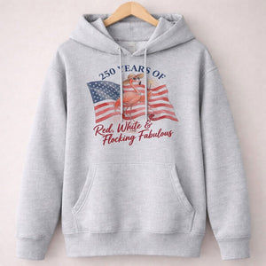 America 250 Fireworks Floral Flamingo - Patriotic Summer Shirt - FlamingoAholic