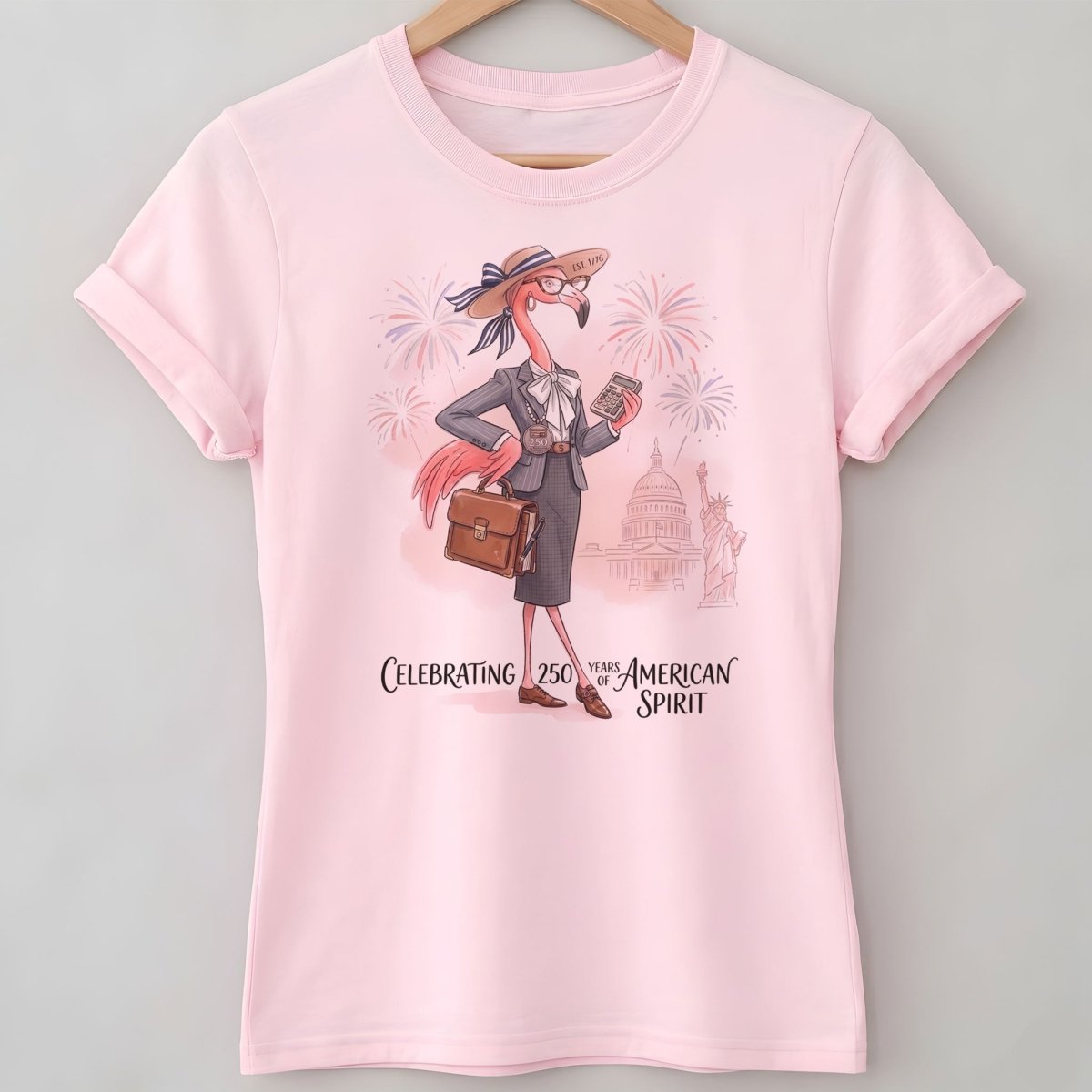 America 250 Years of American Spirit Accountant Flamingo Shirt - FlamingoAholic