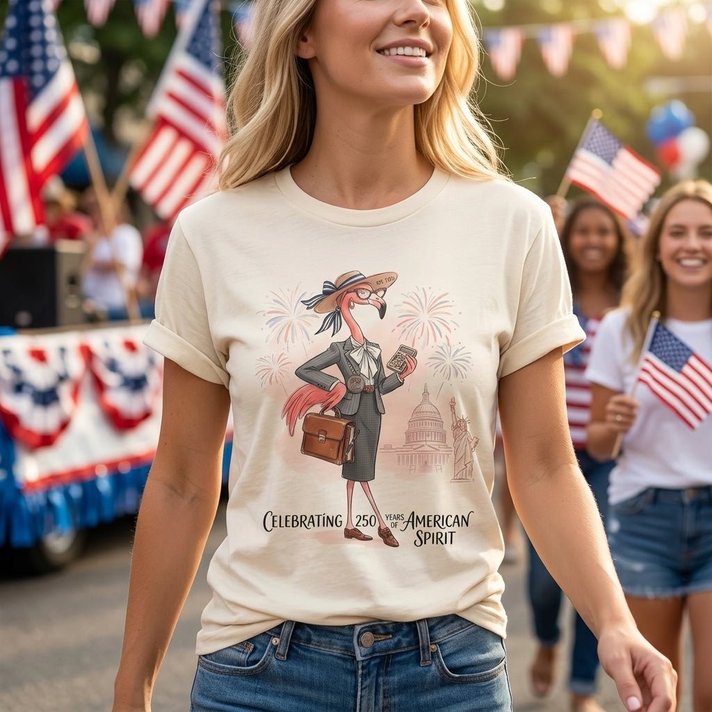 America 250 Years of American Spirit Accountant Flamingo Shirt - FlamingoAholic