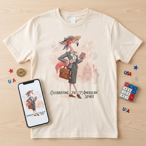 America 250 Years of American Spirit Accountant Flamingo Shirt - FlamingoAholic