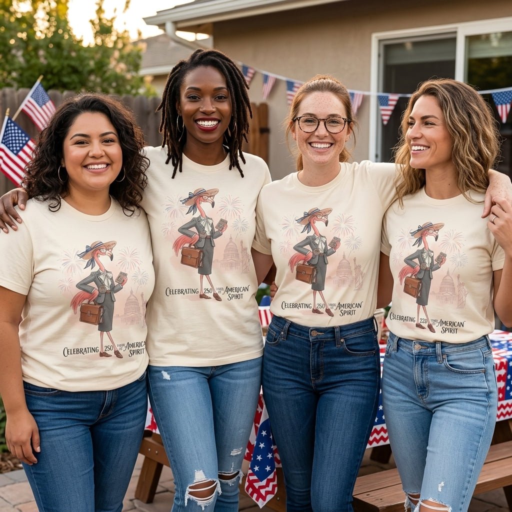 America 250 Years of American Spirit Accountant Flamingo Shirt - FlamingoAholic