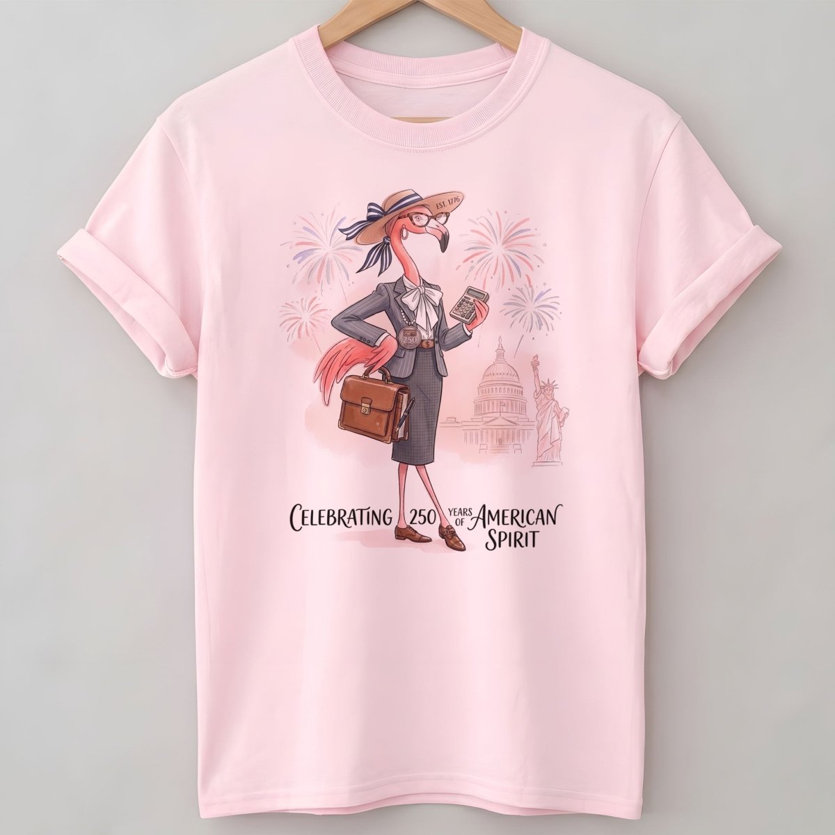 America 250 Years of American Spirit Accountant Flamingo Shirt - FlamingoAholic