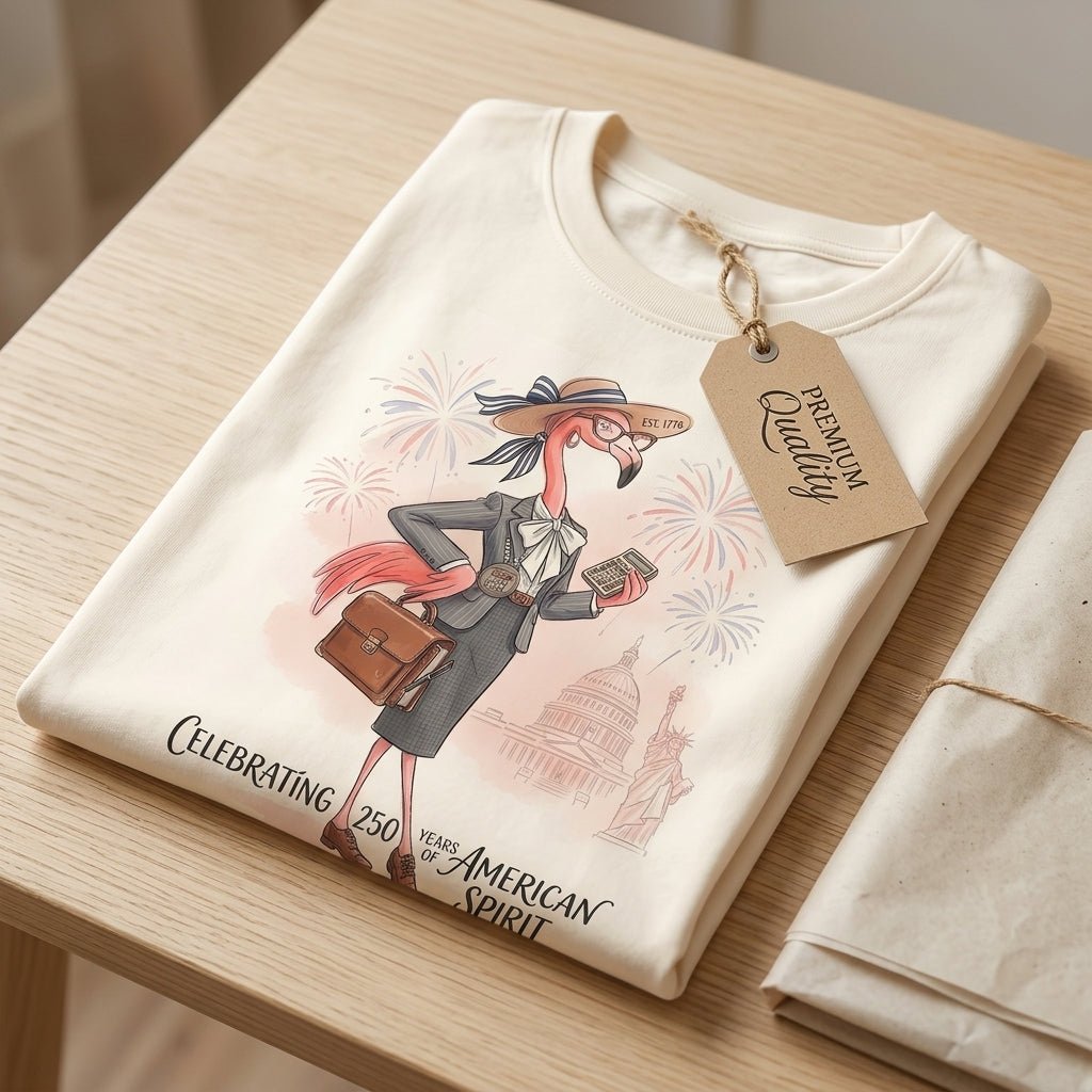 America 250 Years of American Spirit Accountant Flamingo Shirt - FlamingoAholic
