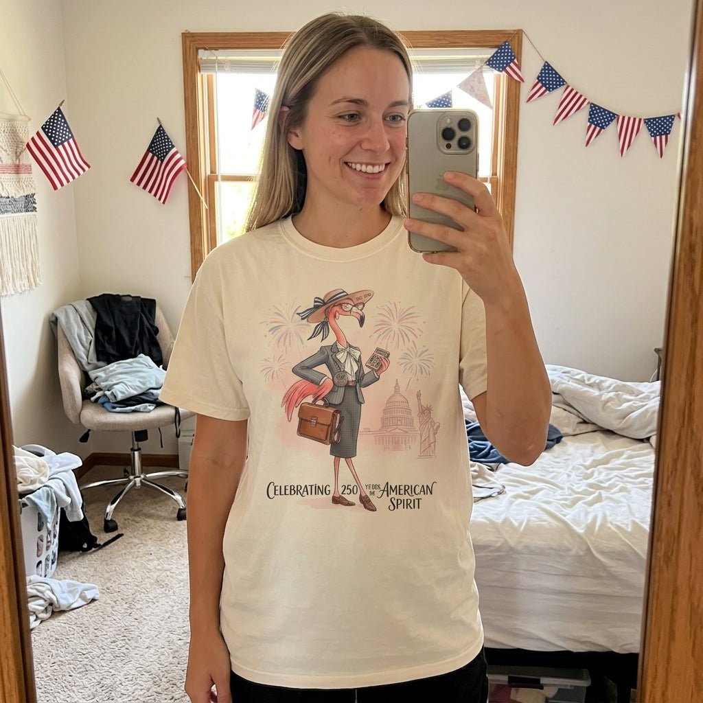America 250 Years of American Spirit Accountant Flamingo Shirt - FlamingoAholic