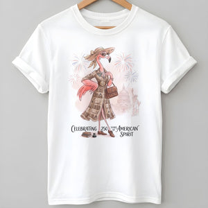 America 250 Years of American Spirit Book Lover Flamingo Shirt - FlamingoAholic
