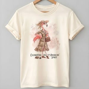 America 250 Years of American Spirit Book Lover Flamingo Shirt - FlamingoAholic